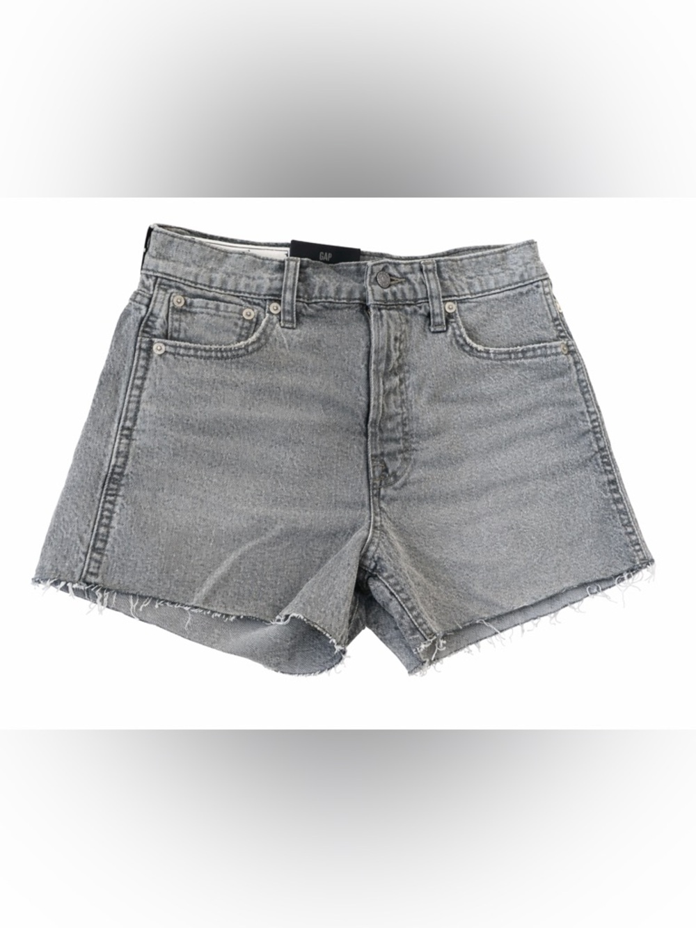GAP Cheeky High Rise Denim Shorts – Grey Wash | Size 27 (4P)